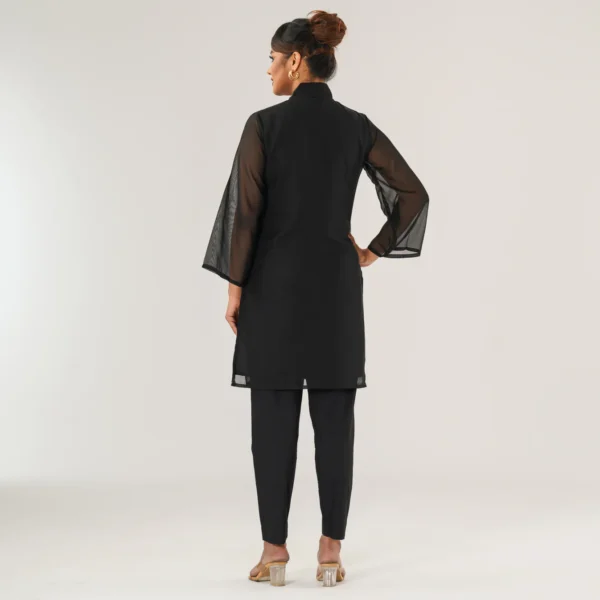 Womens Black Ethnic Kurti - Image 4