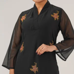 Womens Black Ethnic Kurti